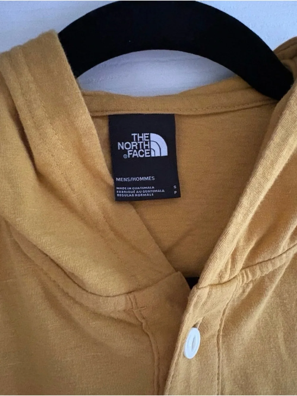 The North Face Men’s Mustard Yellow Hoodie Size S 99% Cotton